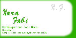 nora fabi business card